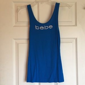 Bebe logo ribbed tank top